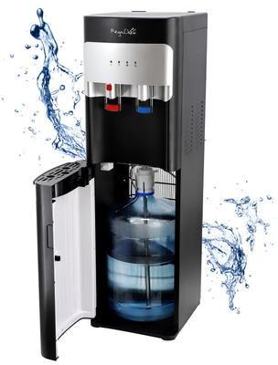 MegaChef Bottom Load Hot and Cold Water Dispenser in Black