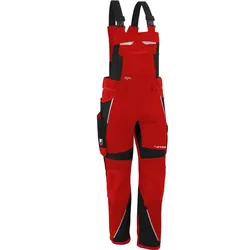 Latzhose "IRON" - N70 - rot/schwarz