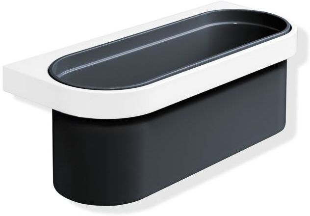 Hewi System 800 K Duschkorb 800.03.3009950 250mm, Halter, Halter reinweiß, stahlblau