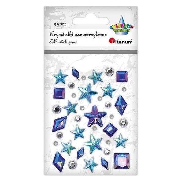 Titanum Blaue selbstklebende Kristalle, Mix, 39 Stk (47993486)