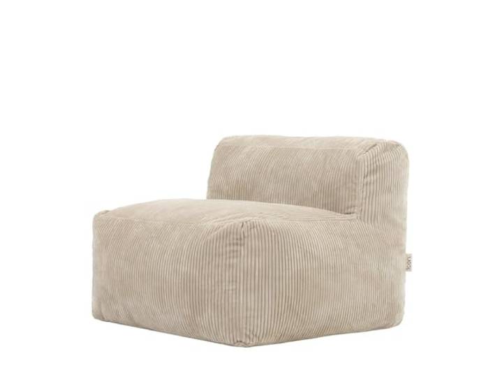 Icon Zen Cord Sitzsack Sessel mit Füllung, Modular Sofa, Beige Entworfen in Deutschland, Boneless Sofa, Weicher Cordstoff, Sessel für Wohnzimmer und Schlafzimmer