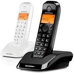 Motorola Dect Digital Wireless Phone S1202 Duo, Telefon, Schwarz, Weiss