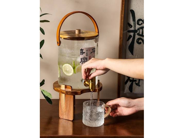 Bouilloire Japonaise Froide en Verre, Haute Température, Degré, Grande Capacité, Jus de Thé au Citron, E27