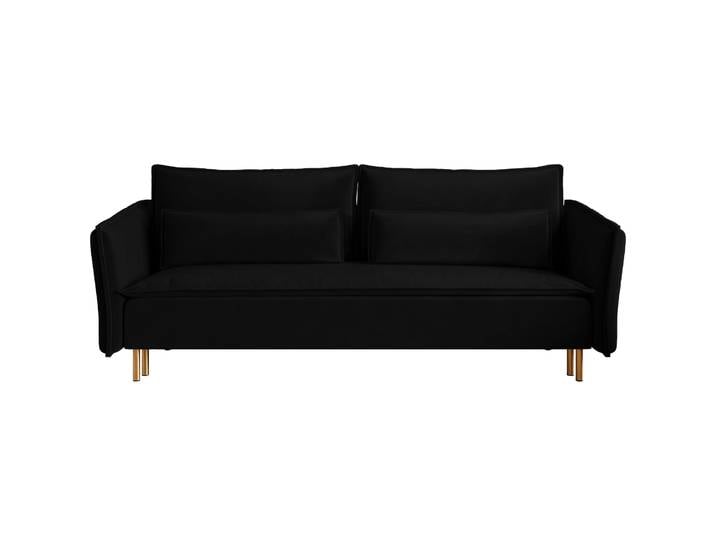 Drei-Sitzer-Schlafsofa Ummo mit Stauraum, schwarzer hydrophober