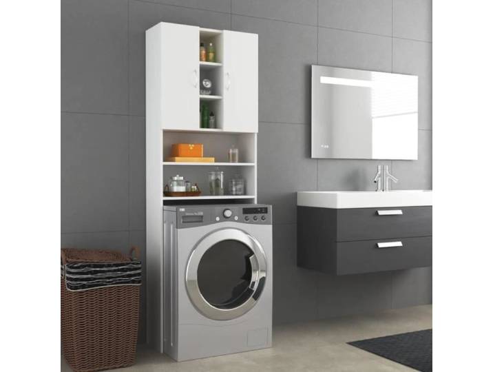 VX - Meuble pour machine à laver Blanc 64x25 5x190 cm