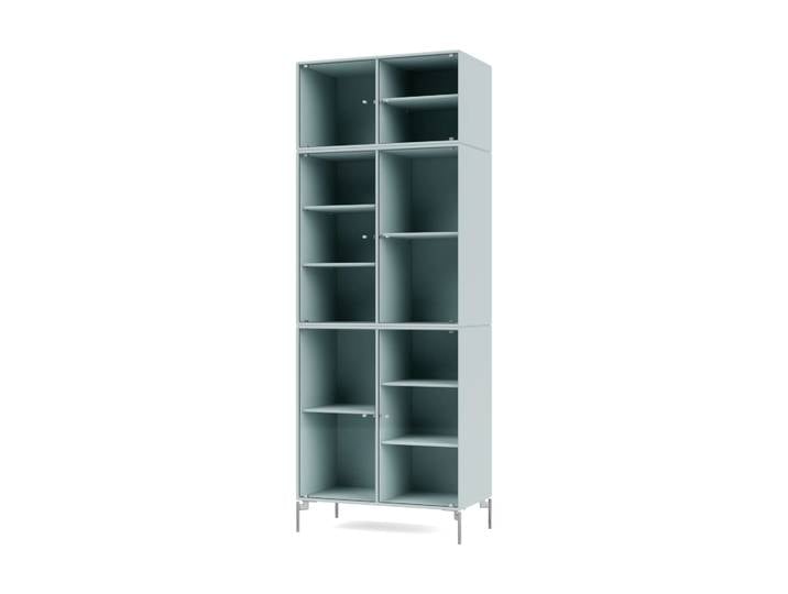 Montana Ripple IV Vitrinenschrank 69,6x187,2x38 cm Flint-Beine chrome