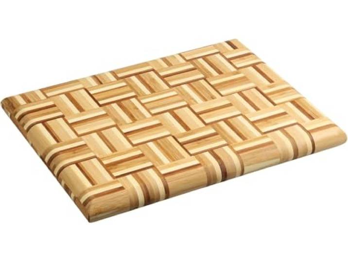 KESPER Schneidebrett aus Bambus, Maße: 30x20x3,5 cm, mehrfarbig, langlebig, feuchtigkeitsabweisend durch BIOFA-Öl 58365