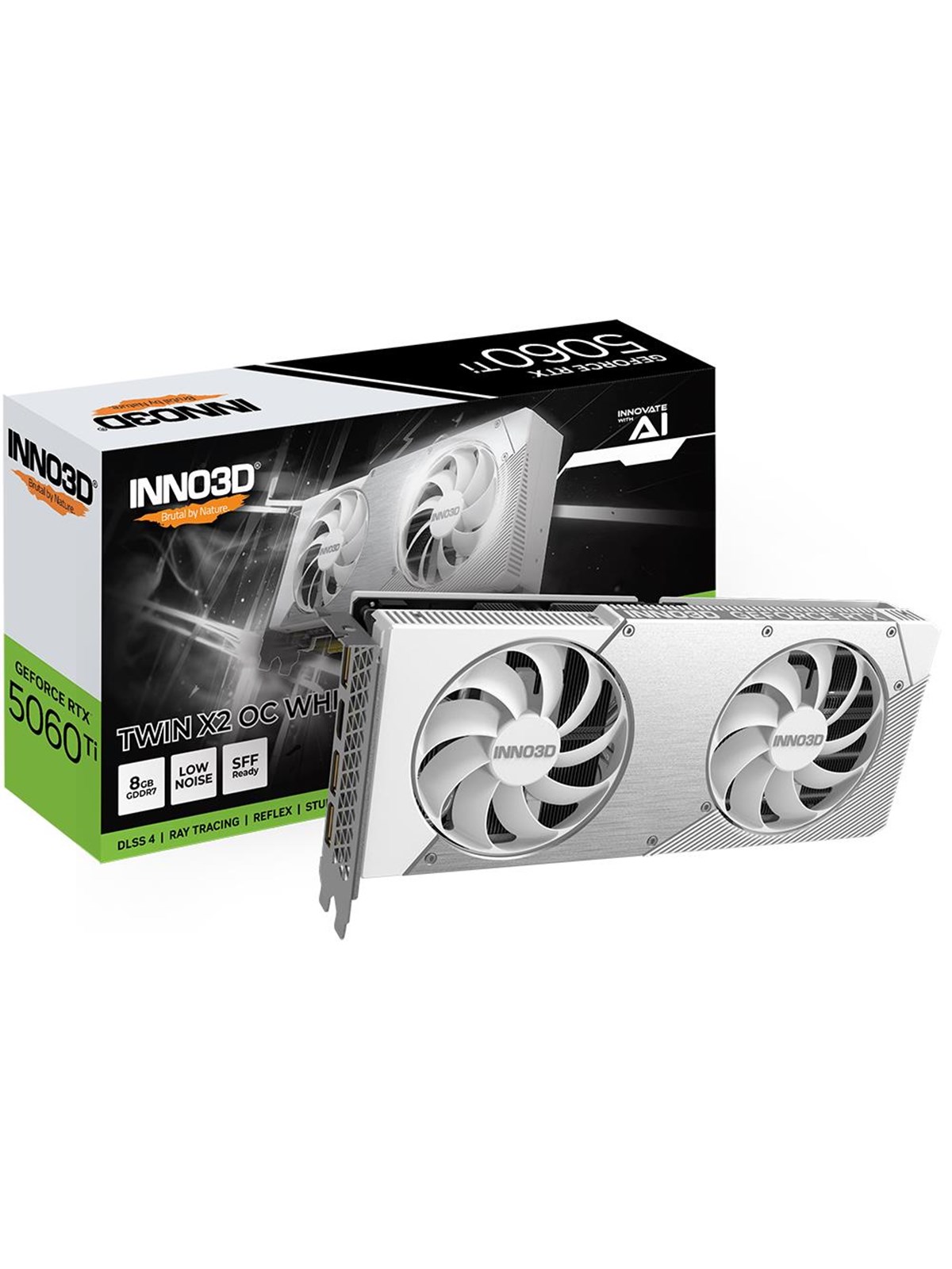 Inno3D GeForce RTX 5060 Ti Twin X2 OC White - 8GB GDDR7 RAM - Grafikkarte