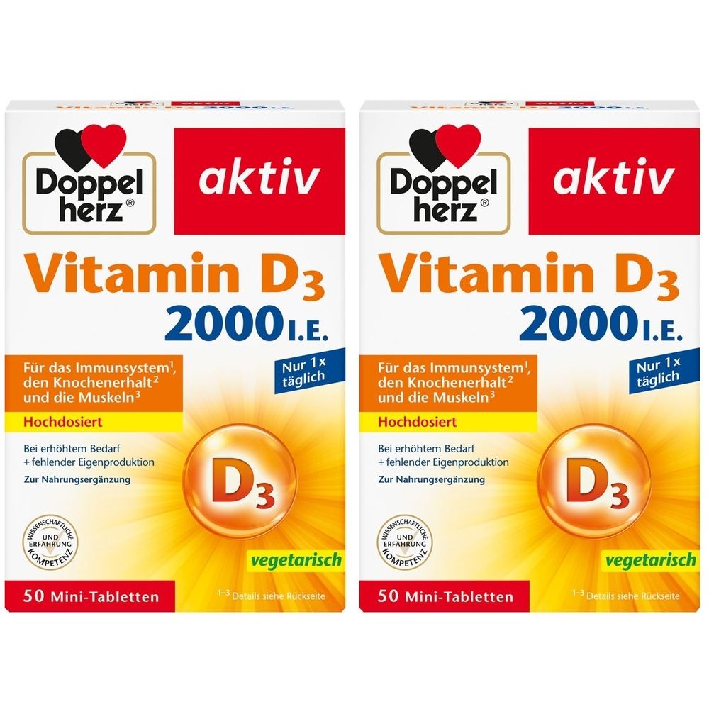 Doppelherz Vitamin D3 2000 I.e. Tabletten 2x 2x50 St