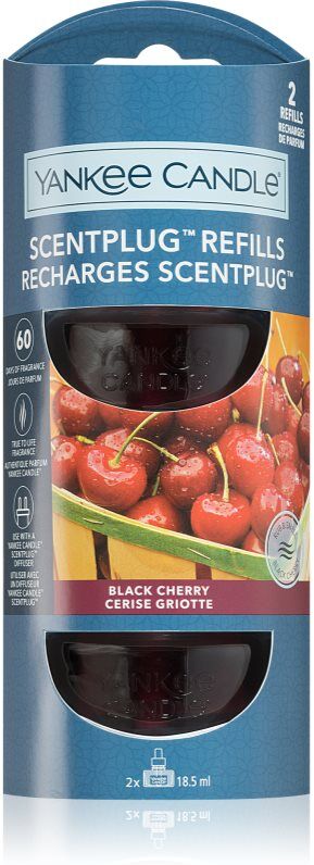 Yankee Candle Black Cherry recharge de diffuseur électrique 2x18.5 ml