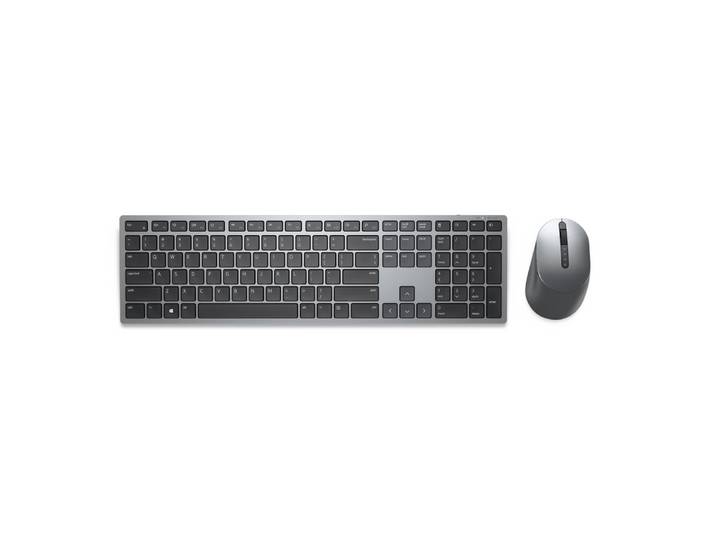 DELL KM7321W, Standard, RF sans fil + Bluetooth, AZERTY, Gris, Titane, Souris incluse KM7321WGY-FR