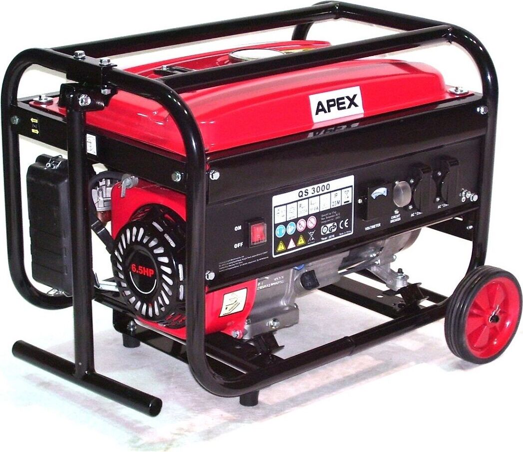 06262 Benzin Stromerzeuger 3000 mit Fahrwerk Generator Notstromaggregat fahrbar