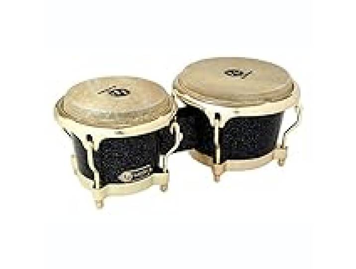 Latin Percussion Galaxy Bongos en fibre de verre 7 1/4 + 8 5/8 Doré/Noir