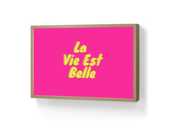 OnlyWow Wandleuchte - Zitat - Retro - Rosa - 60x40 cm, Pink, Holzwerkstoff, Rechteckig, LED integriert, 60x40x8 cm, Lampen & Leuchten, Innenbeleuchtung, Wandlampe