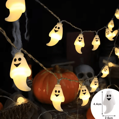 Inspire Curations Halloween LED String Lights Halloween String Lights Pumpkin, Skull & Eyeball Party Decorations 1.5m Ghost