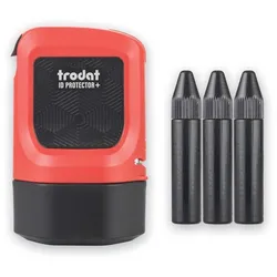 tradat Datenschutz-Rollstempel-Set ID Protector+, rot
