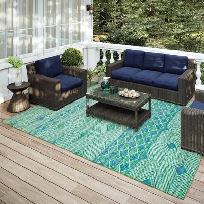 Addison Rugs Indoor/ Outdoor Addison Yuma Geometric Southwest Washable Rug