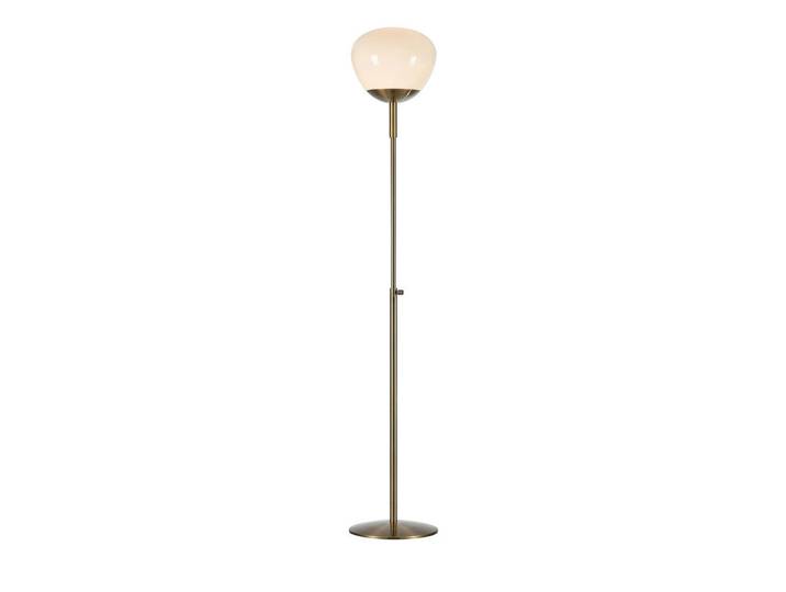 Markslöjd Stehleuchte Rise, Messingfarben, Metall, Glas, oval, 26x150 cm, höhenverstellbar, Lampen & Leuchten, Innenbeleuchtung, Stehlampen, Stehlampen