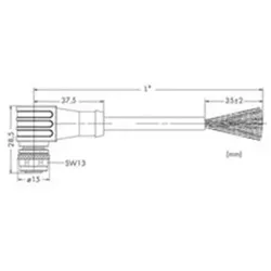 Wago 756-1502/060-050 Systembusleitung Schleppkette, M12B-Buchse, winklig, 5-polig, Länge 5 m 7561502060050