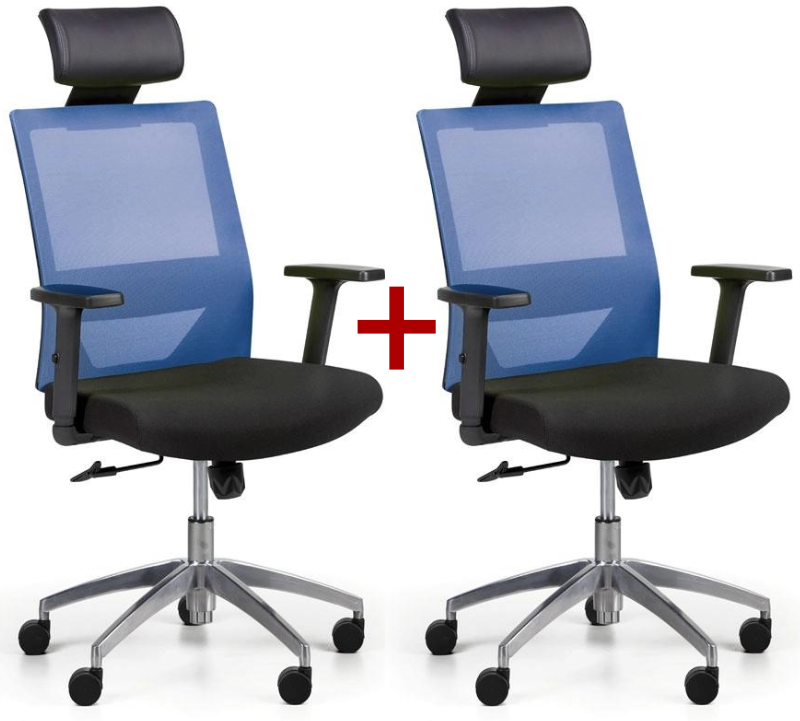 B2B Partner Bürostuhl WOLF II 1+1 GRATIS, blau