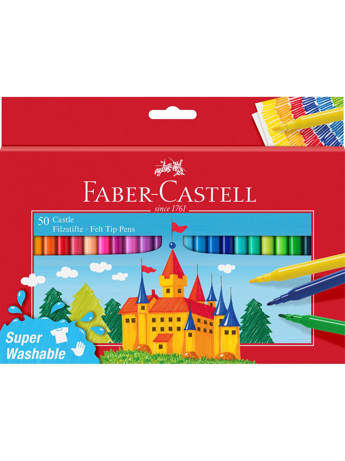 Faber-Castell Filzstift Castle 50er Kartonetui