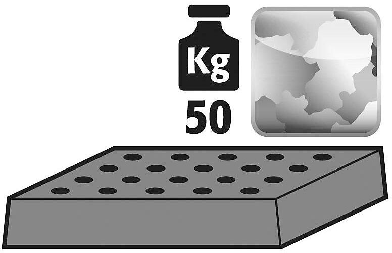 Lochblechabdeckung, für Schrankbreite 545 mm, für Wanne asecos