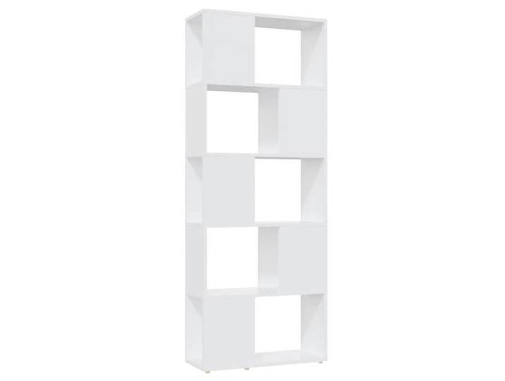 Bibliothèque séparateur de pièce - JILL - Blanc - 60x24x155 cm - Bois d'ingénierie - Design ouvert