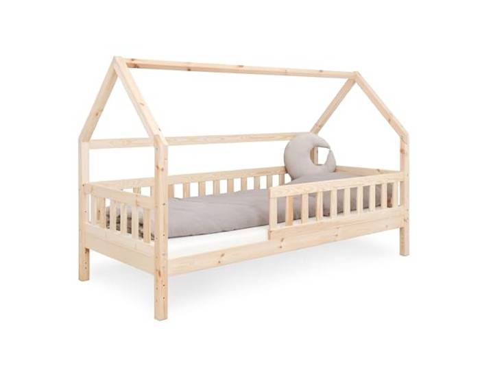 Ehrenkind® Hausbett Lille Kinderbett mit abnehmbaren Rausfallschutz aus Massivholz FSC® zertifziert Hausbett 80x160 Kinderbett 80x160 Natur