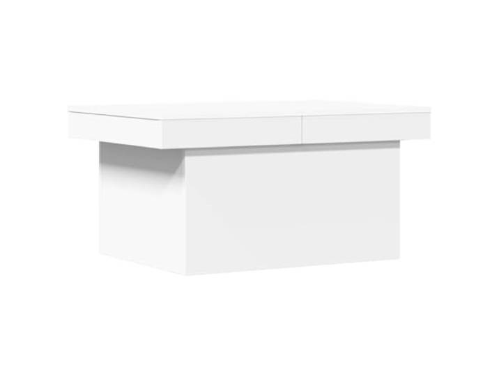 fsahslih Couchtisch Weiß 100x55x40 cm mit Schiebeplatte Wohnzimmer Elegant verarbeiteter Wohnzimmertisch aus Holzwerkstoff mit integriertem Stauraum unter der flexiblen Schiebeplatte.