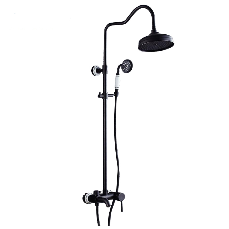 LAUFERI MELETE schwarzer Wand-Brausemischer