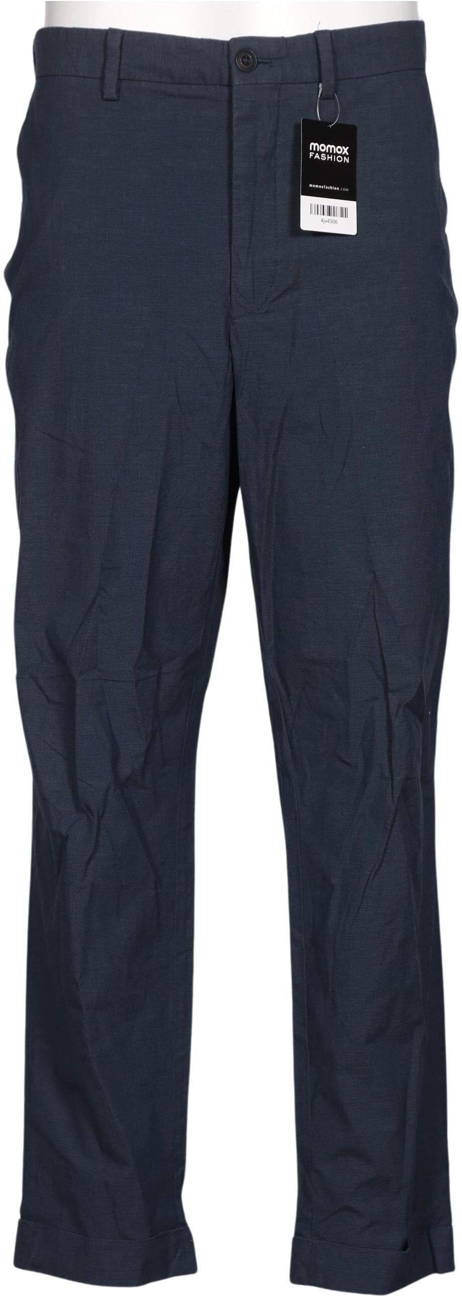 Massimo Dutti Herren Stoffhose, Marineblau, Gr. W34, Baumwolle - Second Hand