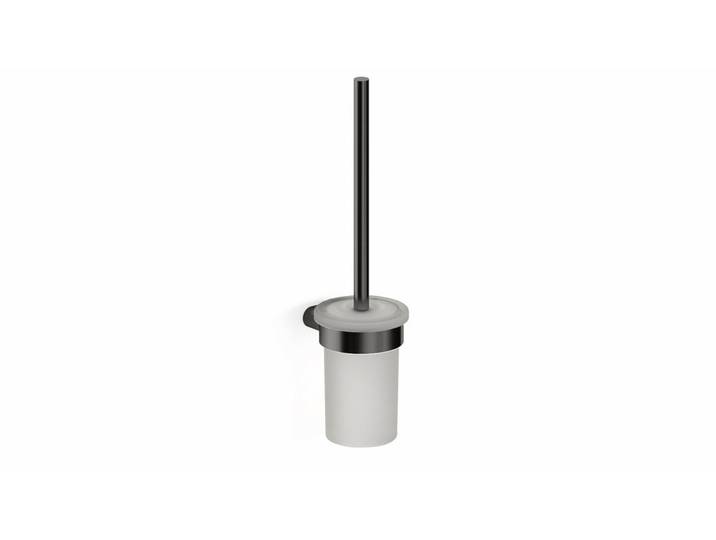 Simply R PVD Brosse WC murale avec support en verre, Gun métal (SATDSIMR37GM)