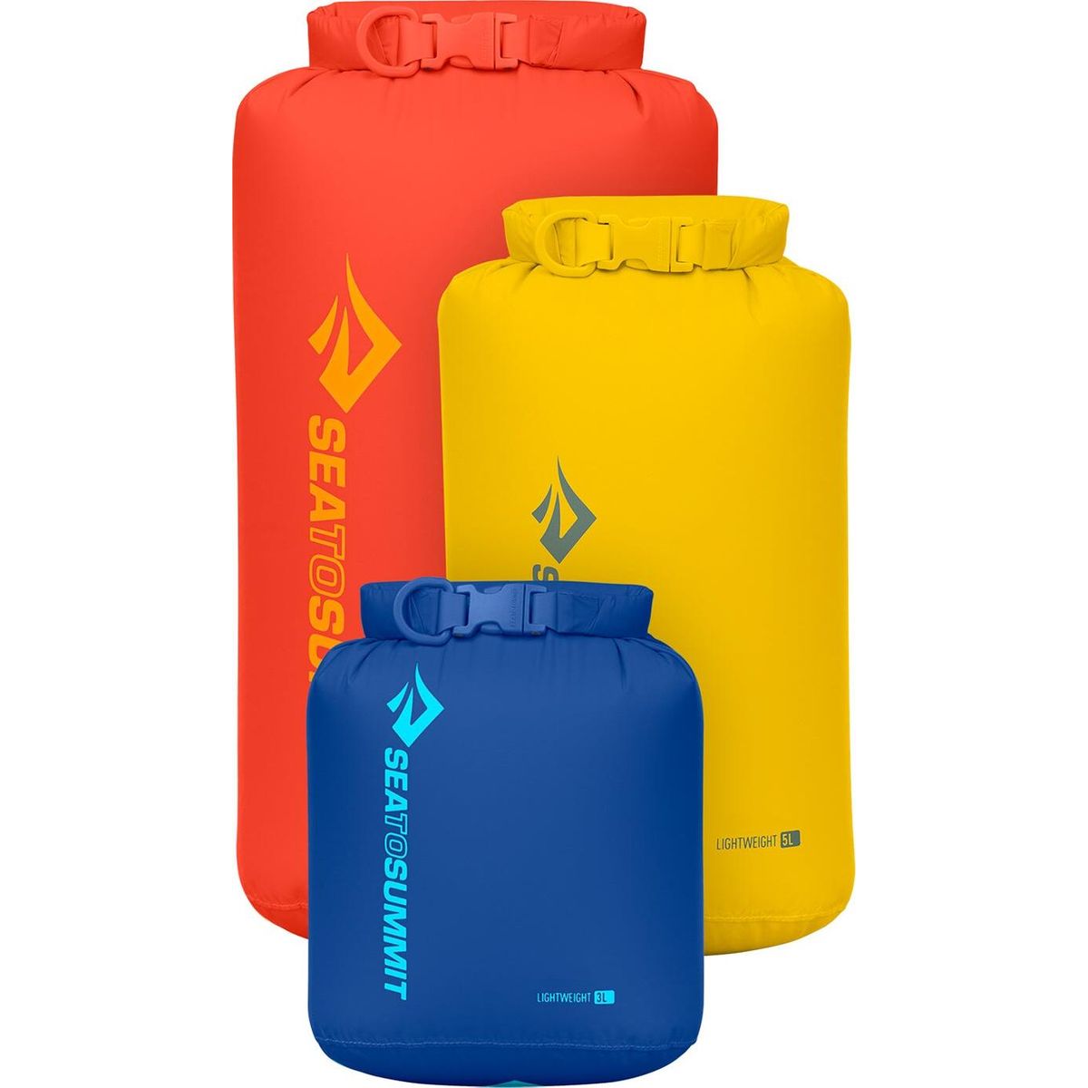 Sea to Summit Lightweight Dry Bag Set surf the web, sulphur, spicy orange ASG012111-122101