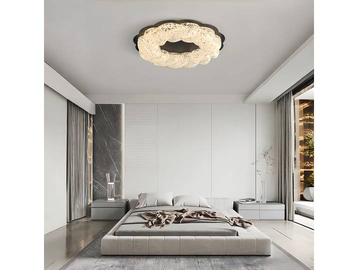 Nordique minimaliste chambre lustre Simple moderne LED créatif chaud Protection des yeux salle lampe principale luminaire domestique