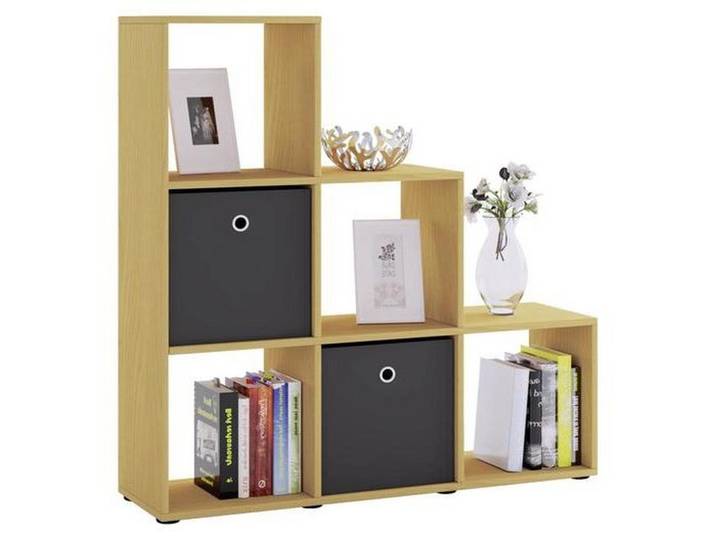 Mid.you Raumteiler, Buchefarben, Kunststoff, 3 Fächer, 107.5x104.5x29 cm, Wohnzimmer, Raumteiler & Paravents, Raumteiler