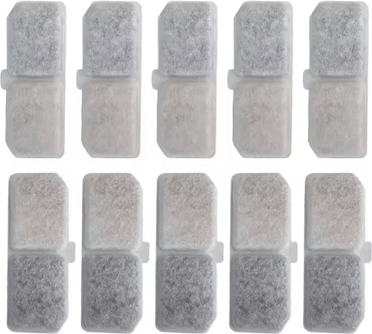 Inspire Picks Replacement Water Fountain Filters Activated Carbon Filter Set For Stainless Steel Cat Fountains 10pcs