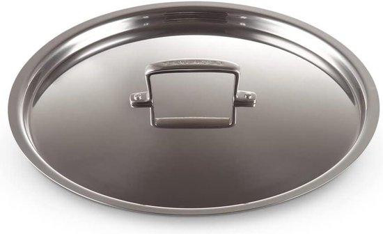 Roestvrijstalen pan, 3-laags, zilver, Diameter: 28 cm