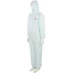 3M 4532+WXL Schutzanzug, weiß, TYP 5/6, Grösse XL, Material SSMMS fusselarm, atmungsaktiv, abklebbarer Reissverschluss, gestrickte Armbündchen