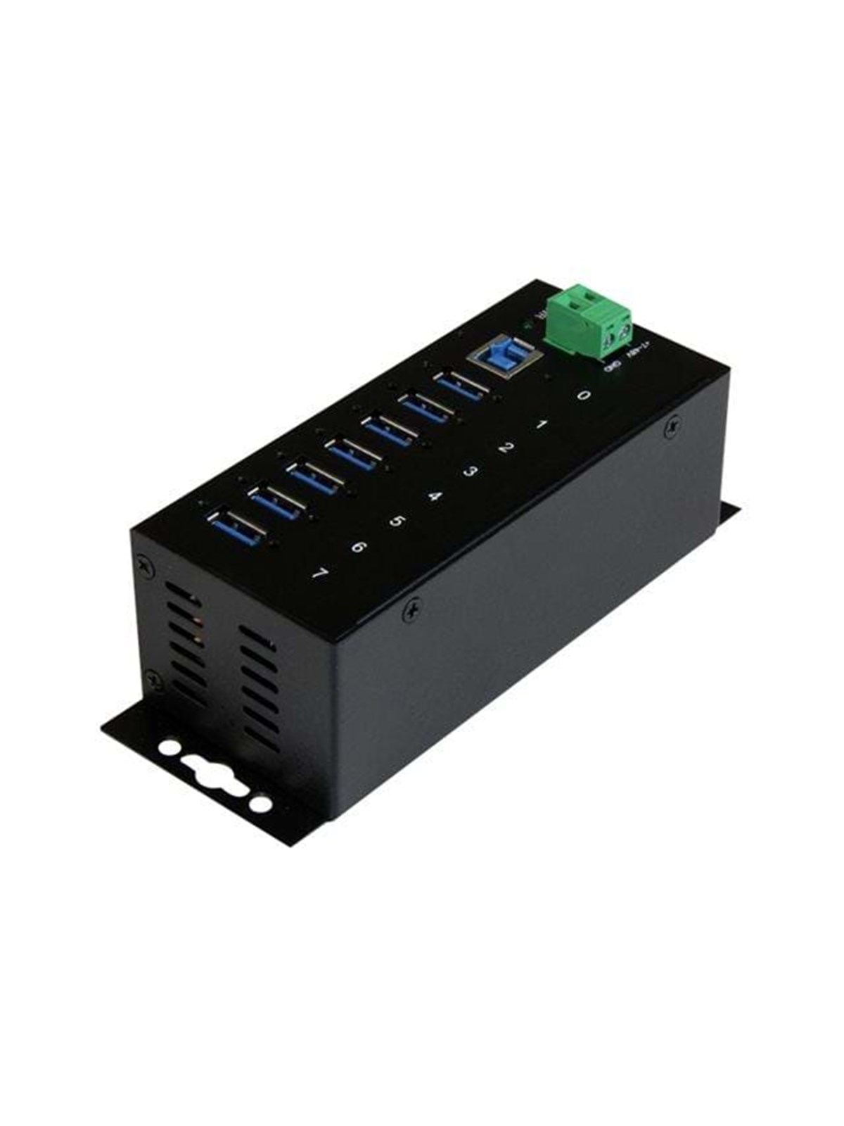 StarTech.com 7 Port Industrial USB 3.0 Hub USB-Hubs - USB 3.0 - 7 - Schwarz
