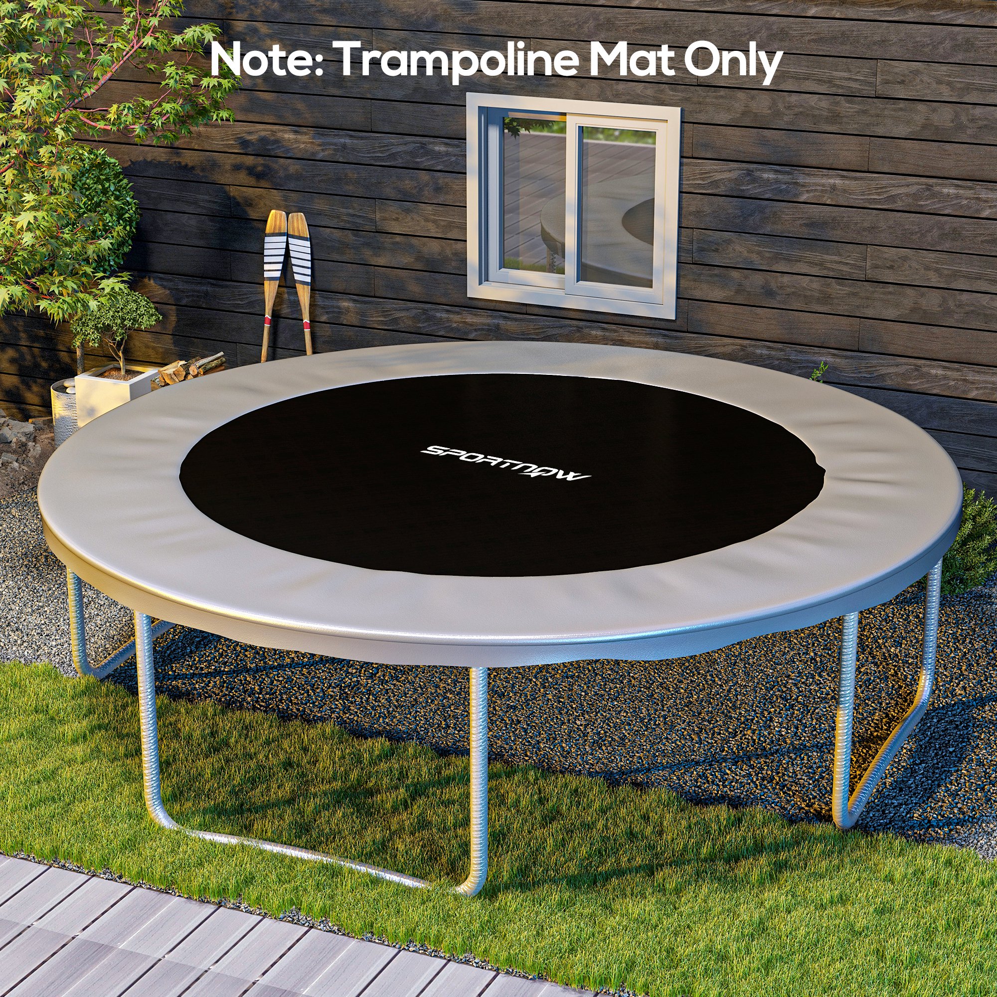 Sportnow Tappeto di ricambio per trampoline tappeto da salto di ricambio, compatibile con trampoline Ø 4,3 m e molle da 14 cm