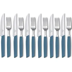 Victorinox Besteck-Set Swiss Modern 12-teilig, Blau, Besteck, Blau