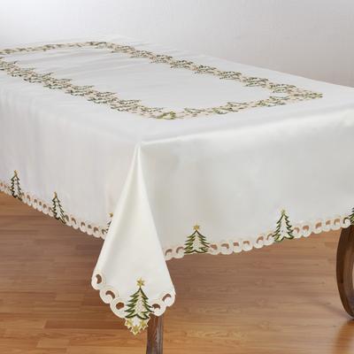Saro Lifestyle Pandora Collection Holiday Christmas Tree Tablecloth