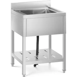Royal Catering Spültisch - 1 Becken - Edelstahl - 60 x 60 cm