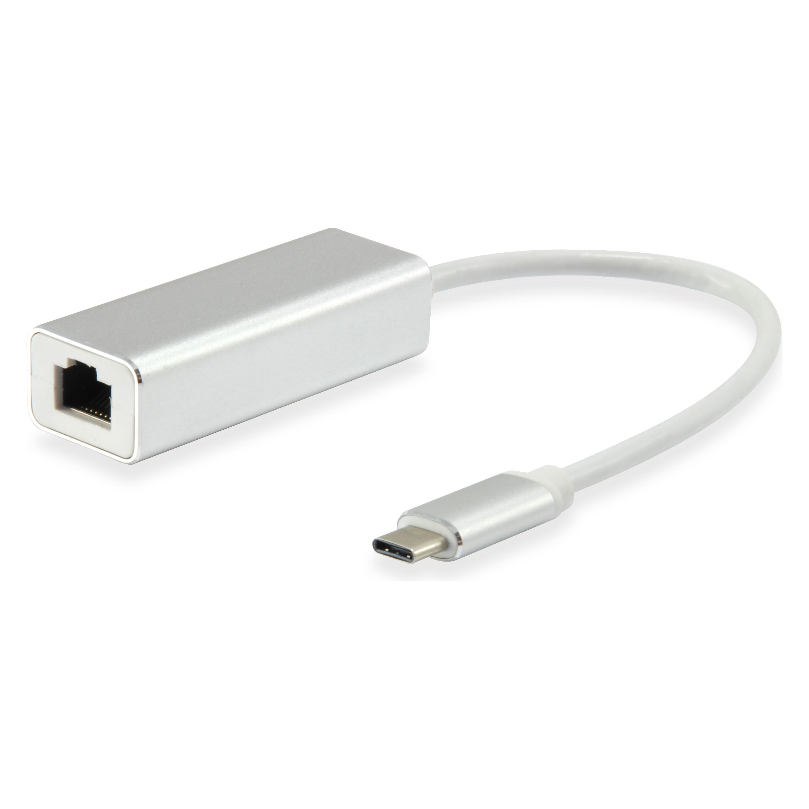 equip Adapterkabel USB-C -> Netzwerk St/Bu (USB-C, RJ45 Gigabit Ethernet (1x)) (133454NEUEVERSION)