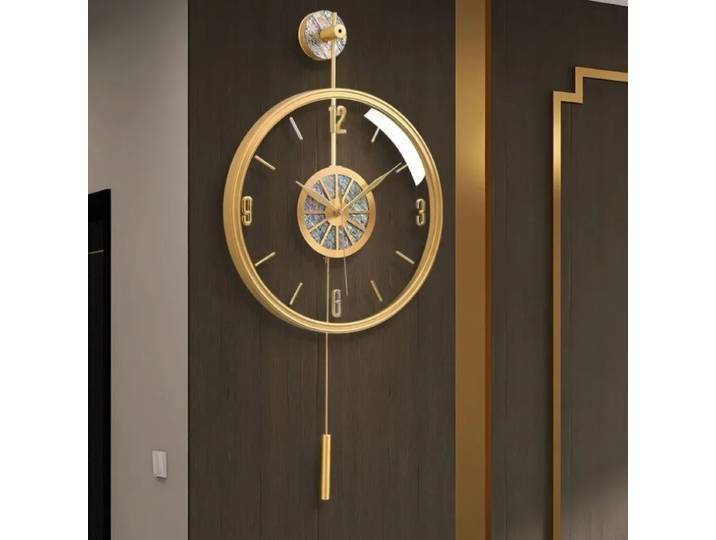 Horloges murales à quartz silencieuses esthétiques, boîtier en alliage, luxe moderne, salon, nordique, créatif, chambre à coucher, décorations pour la maison