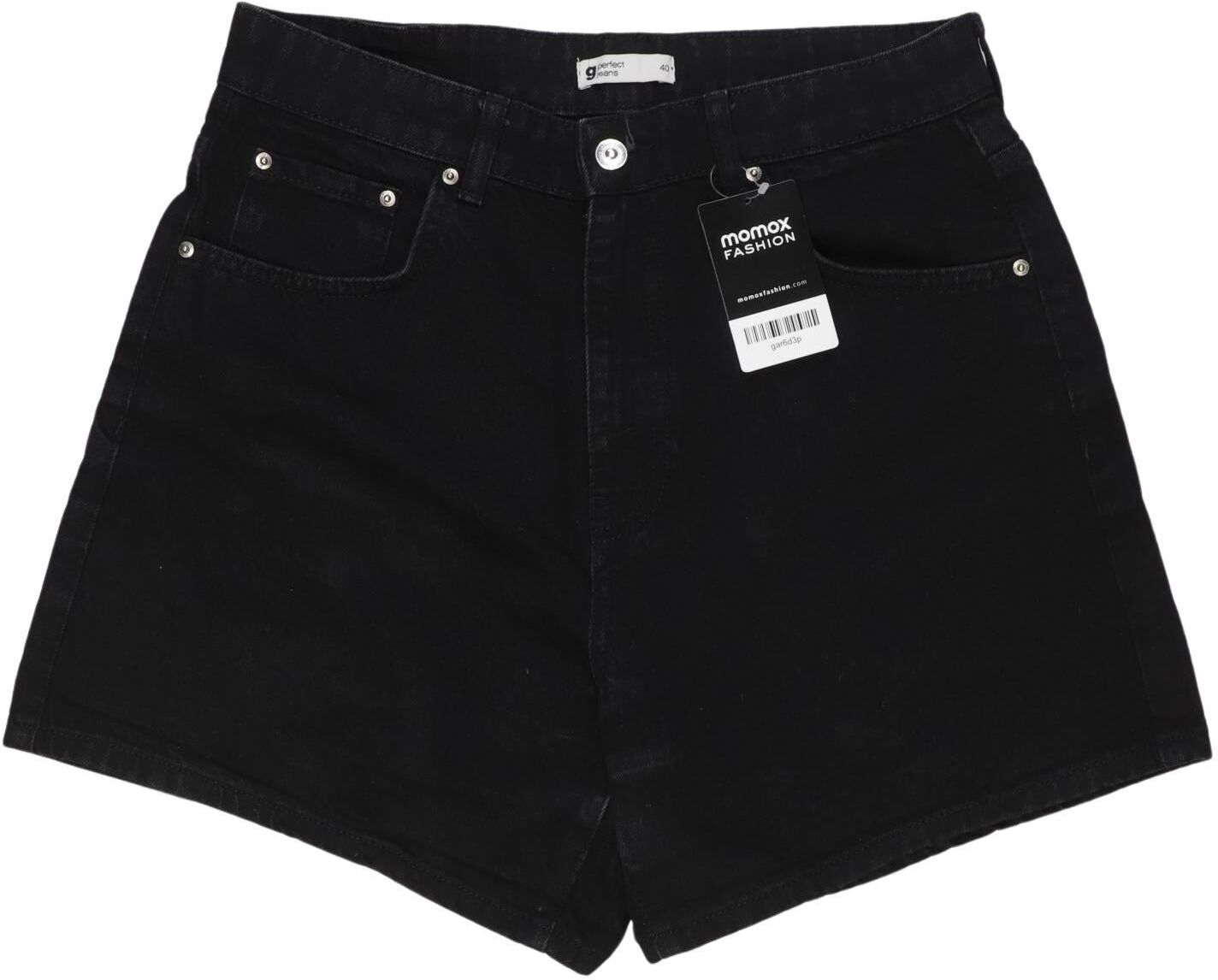 Gina Tricot Damen Shorts, Schwarz, Gr. EU 40, Baumwolle - Second Hand