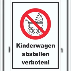 HB-Druck Kinderwagen abstellen verboten A4 (210x297mm)