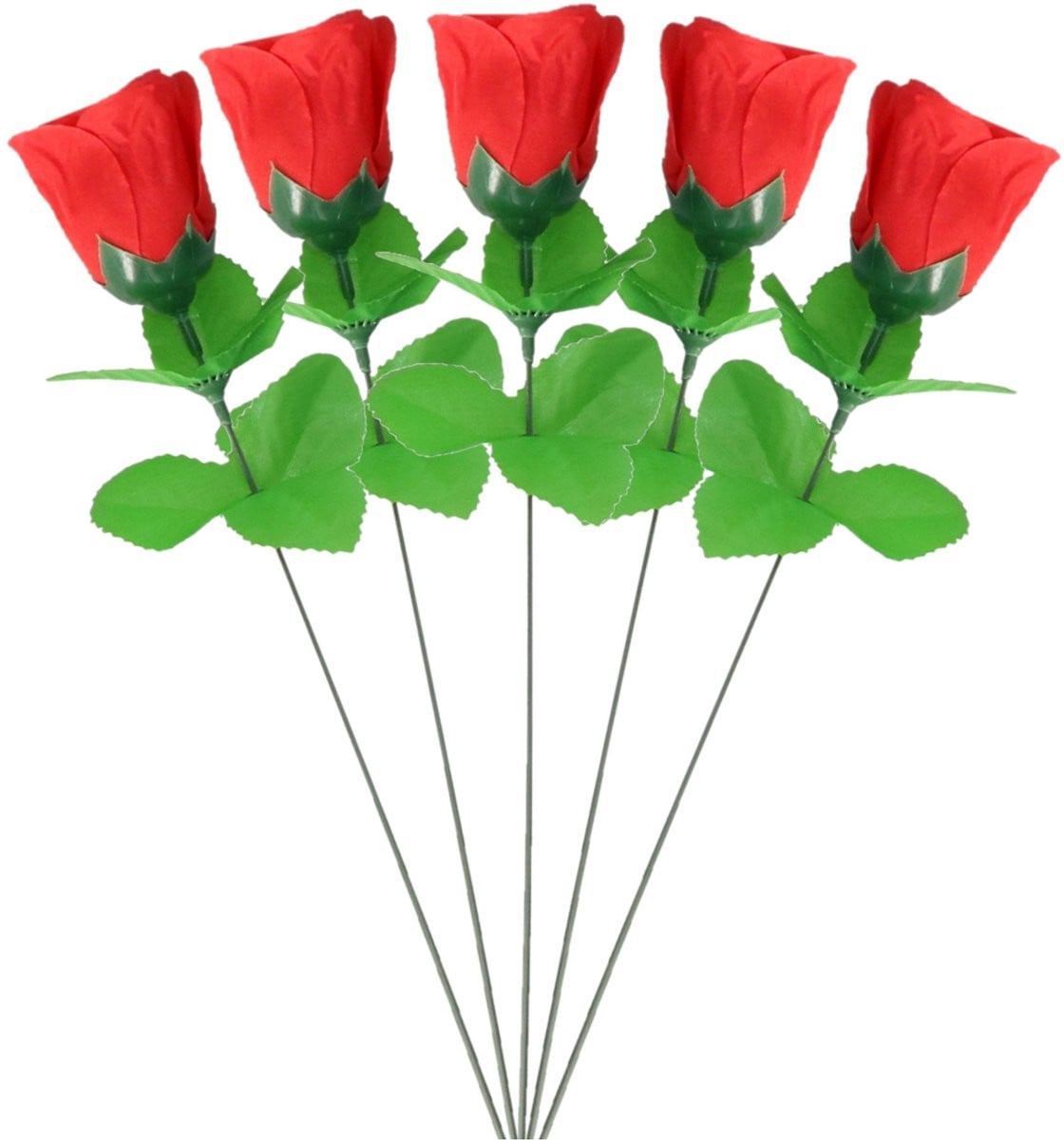 Rode kunstroos voor Valentijnsdag en bruiloften - 28 cm