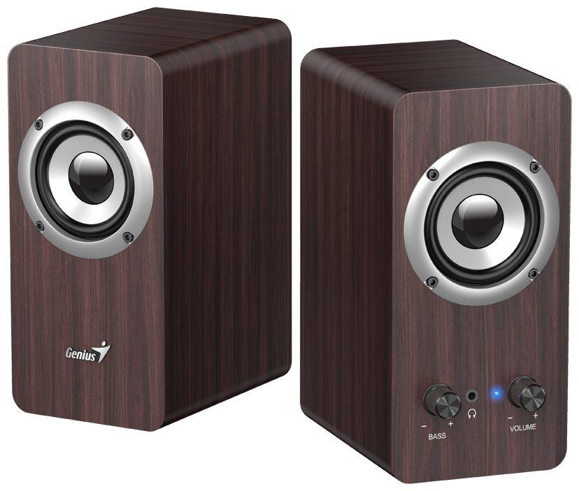 GENIUS repro SP-HF400 hout speaker donkerbruin 10W