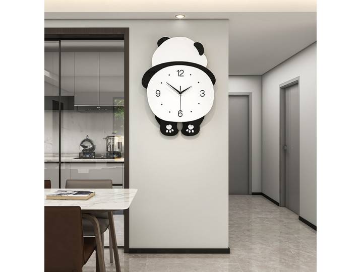 Horloge de décoration domestique moderne Simple, Panda Super grand, horloge murale spéciale et à la mode